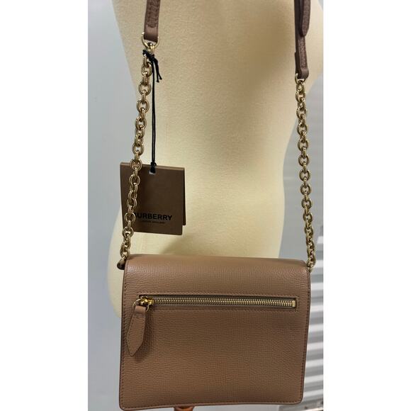 NWT BURBERRY BABY MACKEN DERBY LEATHER CROSSBODY BAG - Picture 2 of 7